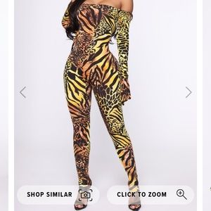 Tiger print jumpsuit